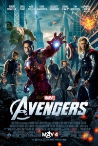 Steve Rogers nearly in the background of the final poster for 'The Avengers.'