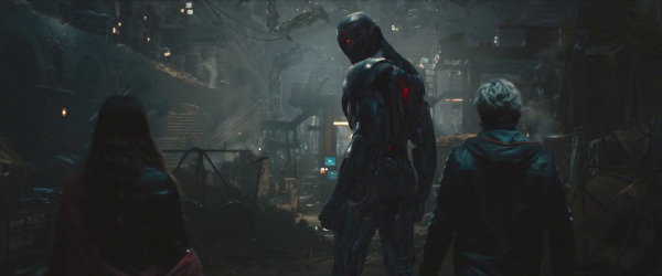 Ultron stands aside Scarlet Witch and Quicksiler