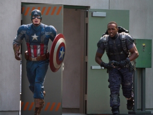 Captain America and Falcon in 'Winter Soldier'