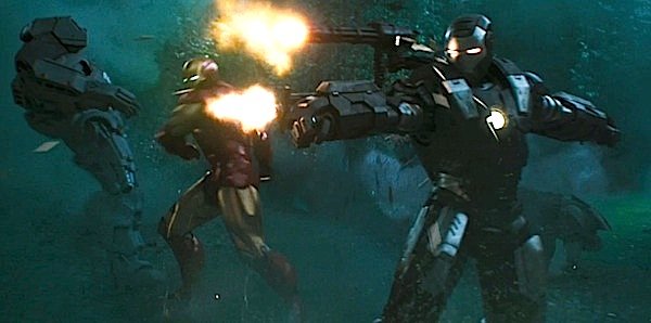 Iron Man and War Machine in 'Iron Man 2'