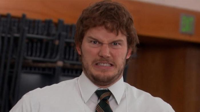 Chris Pratt as Andy Dwyer
