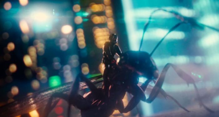 Ant-Man rides an ant