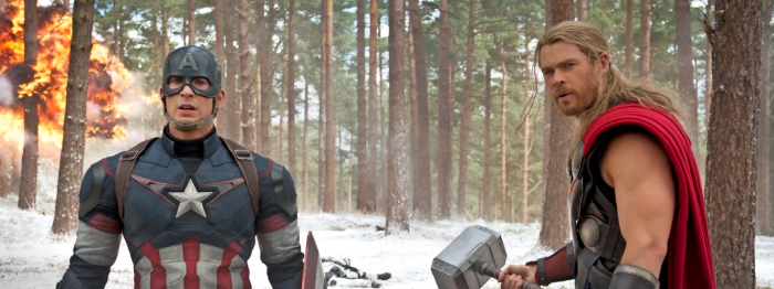 Thor and Captain America in 'Age of Ultron'
