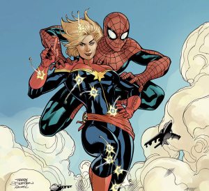 Spider-Man has a love history with Captain Marvel... who is also getting a solo movie in Phase 3.