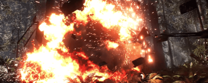 Star Wars Battlefront Trailer Speeder Explosion