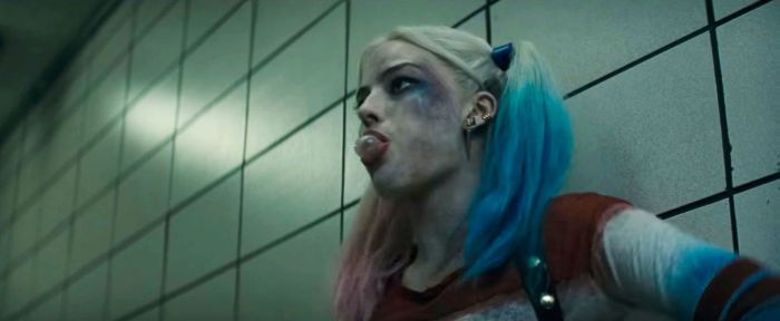 Suicide Squad Comic-Con Trailer Harely Quinn Margot Robbie Bubble Gum
