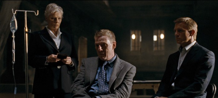 Mr White Quantum of Solace With M and James Bond 007 Daniel Craig