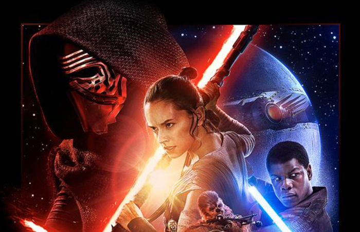 Star Wars The Force Awakens Final Poster Rey Finn and Kylo Ren