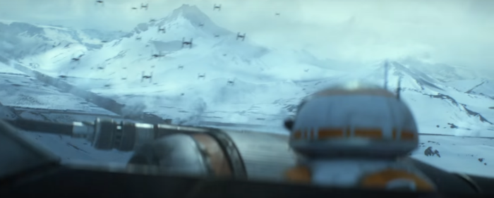 Star Wars The Force Awakens Final Trailer #3 B-88 In X-Wing Sees Tie Fighters