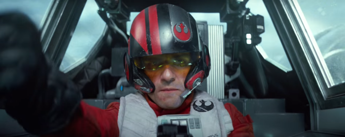 Star Wars The Force Awakens Final Trailer #3 Poe Oscar Isaac in X-Wing