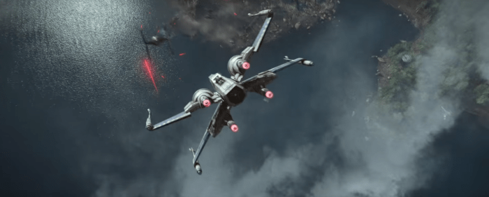 Star Wars The Force Awakens Final Trailer #3 X-Wing Chases Tie Fighter