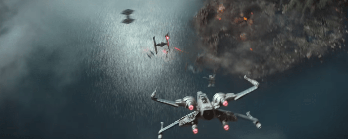 Star Wars The Force Awakens Final Trailer #3 X-Wing Chases Tie Fighters